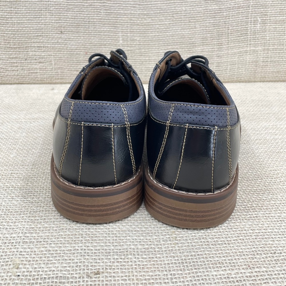 CHAPS Mens Black Cap Toe‎ Oxford Dress Shoes Size 9.5 Wide - Picture 6 of 8